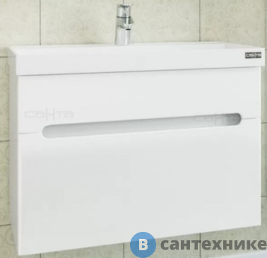 картинка Тумба под раковину СанТа Лондон-70 2 ящ, подвес. ум. Classic 70 (224003л)