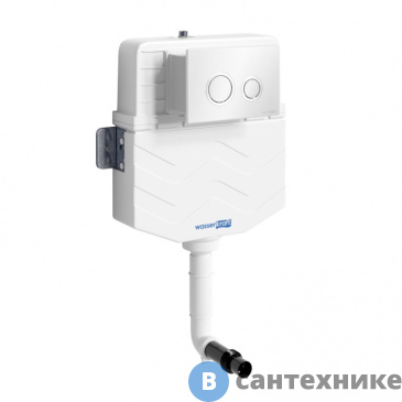 картинка Встраиваемый смывной бачок WasserKRAFT Aller 10TLT.031.ME.WH01, кнопка смыва (белая)