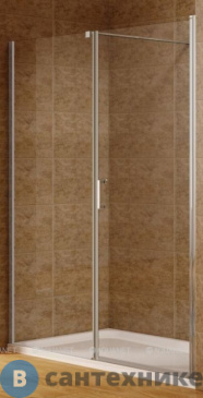 картинка Душевое ограждение Aquanet Cinetic в нишу дверь х фикс. стекло 800х800 мм, хром, 6 мм (254239)