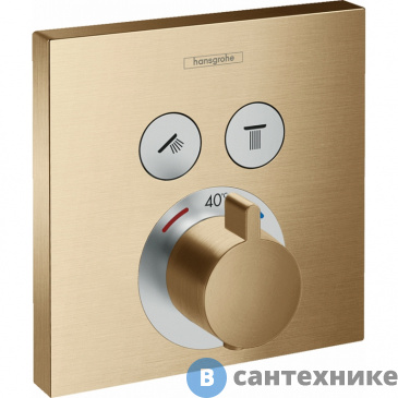 картинка Смеситель Hansgrohe ShowerSelect 15763140 терм./ 2 потр., без внутренней части