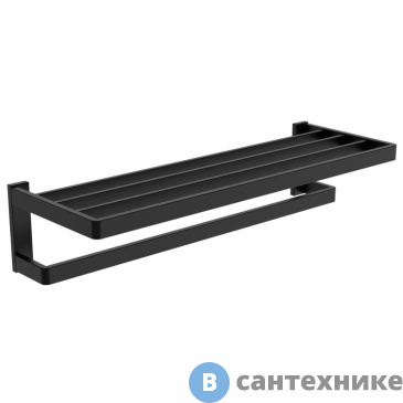 картинка Полка для полотенец ABBER Westen AA1758B черная матовая