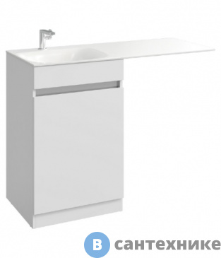 картинка Тумба под раковину Aqwella Forma с корзиной слева, белый (FOR0105KL)