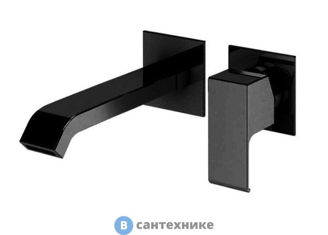 Смеситель Cezares PORTA-BLI2-NOP для раковины однорычажный, с донным клапаном, чёрный матовый