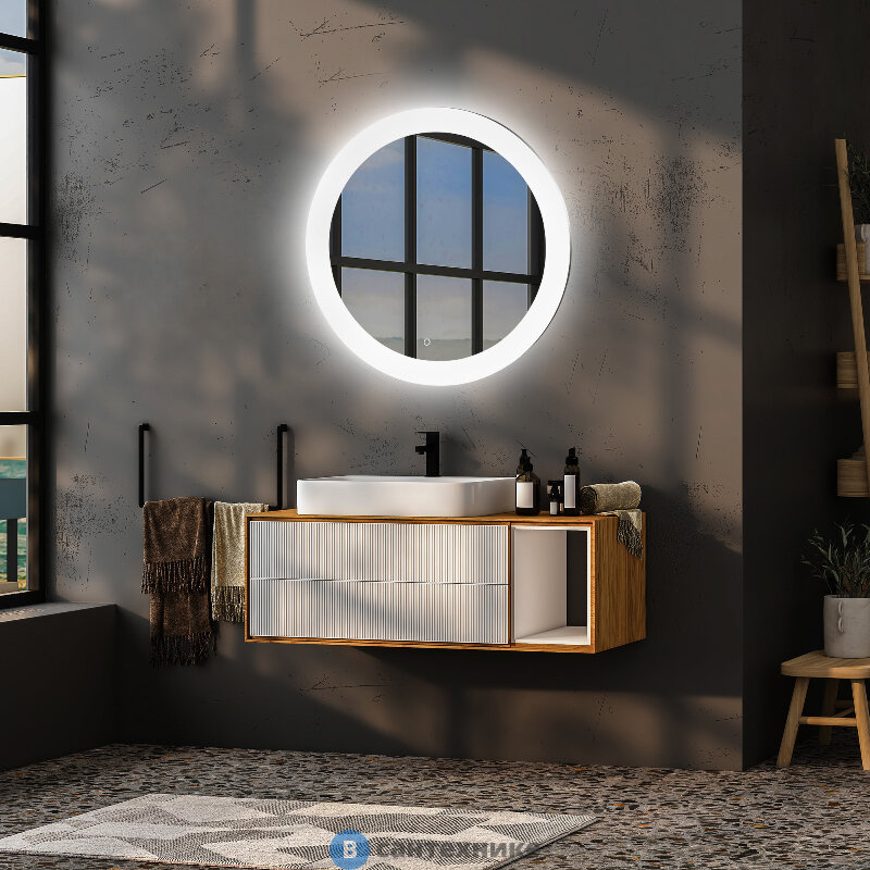 Зеркало ABBER Mond AG6202SL-0.77 с подсветкой, сенсорный выключатель, диммер
