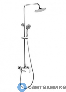 картинка Душевая стойка Aquanet Passion R3 круглый верх. душ пластик 200 мм, смесит с изливом (212273)