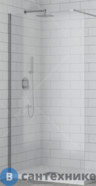 картинка Перегородка для душа RGW WA-001 хром/прозрачное/10 мм 80*195 (351000108-11)