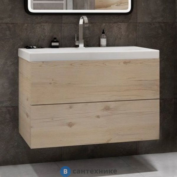 Тумба под раковину Art & MAX AM-Verona-Push-900-2C-SO-GP-TS подвесная с двумя выкатными ящиками, 900x450x550