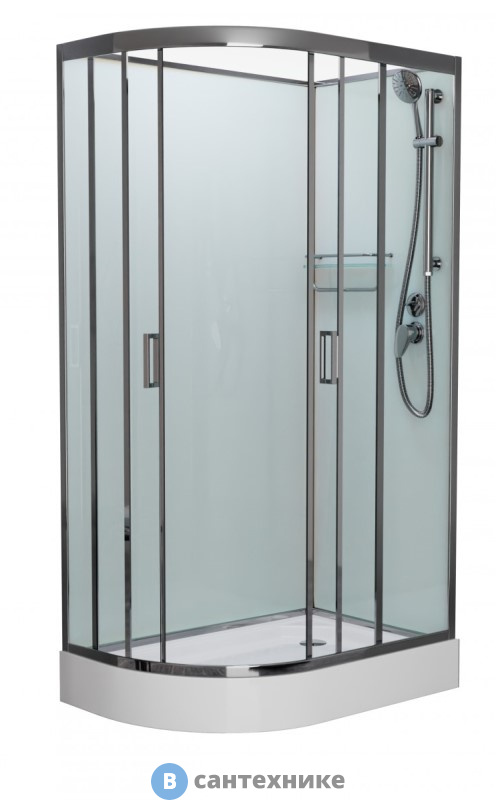 Душевая кабина Frank F418R Brilliant правосторонняя низкий поддон б/к (без крыши)