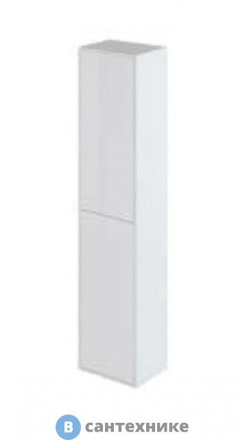 Пенал BelBagno KRAFT KRAFT-1600-2A-SC-BO-L подвесной с двумя распашными дверцами с доводчиками, с двумя полками, левосторонний, Bianco Opaco, 330x300x1600