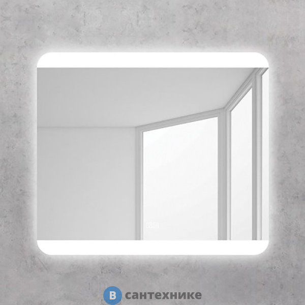 Зеркало BelBagno SPC-CEZ-800-700-LED-TCH-WARM с встроенным светильником, сенсорным выключателем и подогревом, 12W, 800x30x700