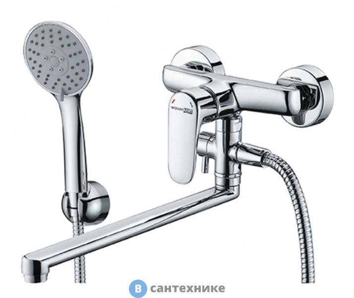 Смеситель WasserKRAFT Vils 5602L для ванны с длинным поворотным изливом латунь, хромоникелевое покрытие