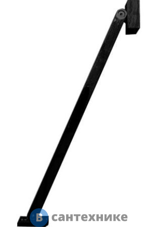 Штанга Jacob Delafon E22BT-BL чёрная с поворотным механизмом для боковой панели