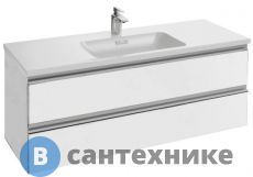 Тумба под раковину Jacob Delafon VOX EB2021-RA-G1C с 2 выдв. ящ., белый блестящий лак (120x46x45)