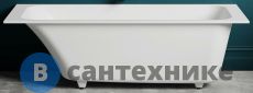 Ванна Salini ORLANDA KIT встраиваемая 1700х700х600 мм, сифон, щелевой слив-перелив, S-Sense, глянцевый, белый, фурнитура: белая (102111G)