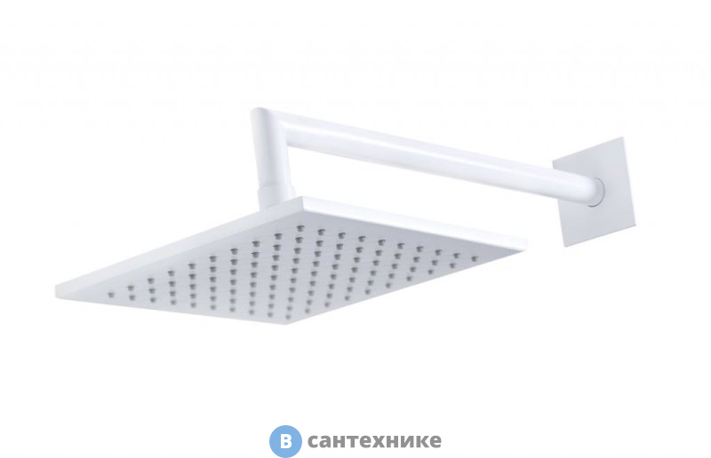 Верхний душ Cezares PORTA-TDDQ-30-SR 300x300мм с изливом 350 мм, квадратное сечение, матовое золото