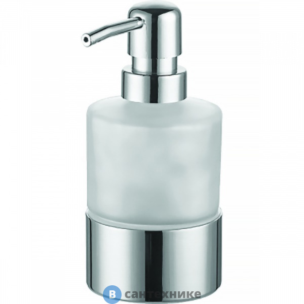 Дозатор AZARIO NESSY для жидкого мыла стеклянный настольный, хром (AZ-128-C)