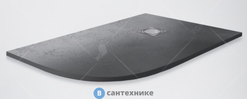 Душевой поддон RGW ST/AR-0129G 90*120*2,5 графит/Асимметричный (16154129-02R), без сифона