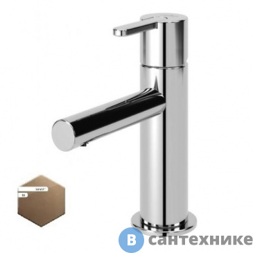 картинка Смеситель Cezares LEAF-LSM1-SS для раковины однорычажный, с донным клапаном, sunset