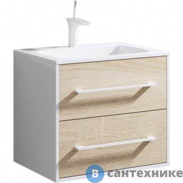 картинка Тумба под раковину Aqwella MIAMI 62 Mai.01.06 (подвесная, дуб сонома)