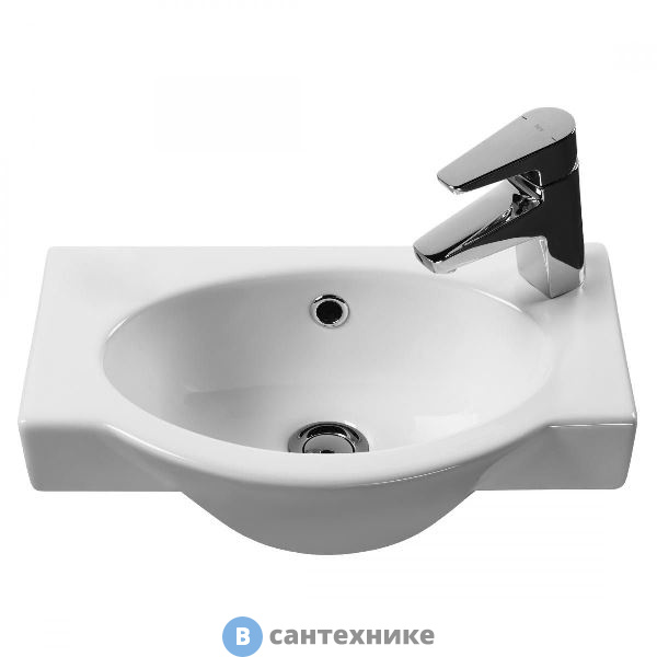 Раковина Santek ФОРУМ 45 1WH110545 с отверстием для смесителя справа /22,5/28х45,5/(белый)