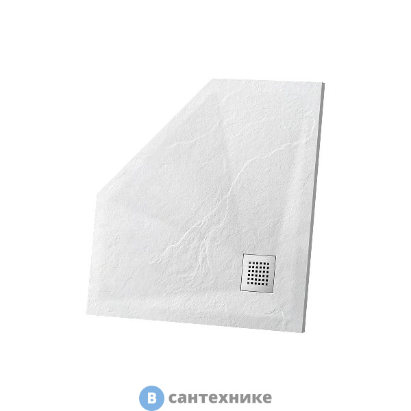 Душевой поддон Vincea VST-4SP9090W из искусственного камня, 900*900*25, белый матовый, без сифона