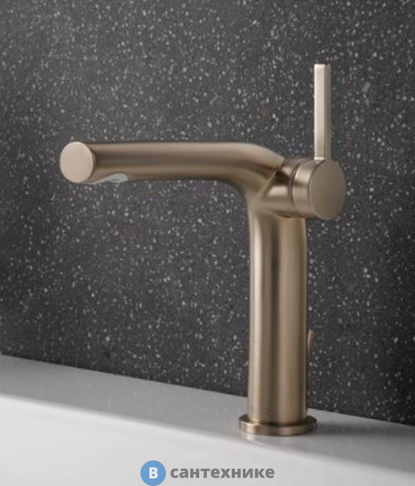 Смеситель Keuco EDITION 400 51502030000 однорычажный для умывальника 150, с гарнитурой, бронза шлифованная