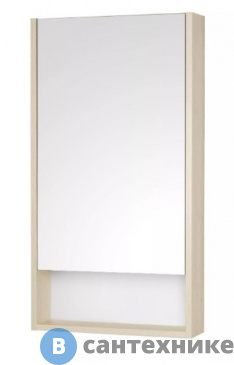 картинка Зеркальный шкаф Акватон Сканди 45 Белый/Дуб Верона (1A252002SDB20)