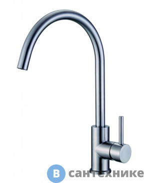 картинка Смеситель BelBagno BB-LAM03-IN для кухни, нержавеющая сталь, сатин