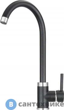 картинка Смеситель Granula 2125 чёрный для кухни