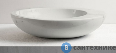 картинка Раковина Cielo LGLA60 CS Le Giare, без отверстия для смес., цв. Carrara Statuario