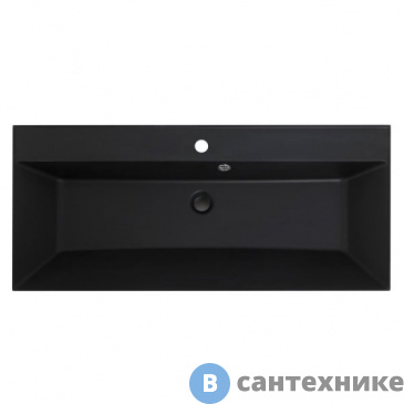 картинка Раковина BelBagno BB900/450-LV-ART-AST-NERO чёрная матовая, 900x450x150 (без сифона)