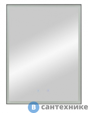 картинка Зеркало с подсветкой Art & MAX Arezzo 600x800 тёплый/холодный свет AM-Are-600-800-DS-FC-H-Nero