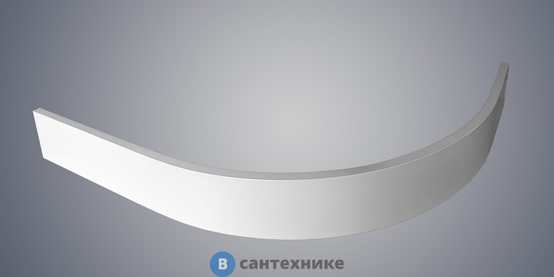 Экран WELTWASSER SKR12090-WT L/R Размер 1180х880х100 мм. Полукруглый AL для поддона 1200х900, цвет белый.