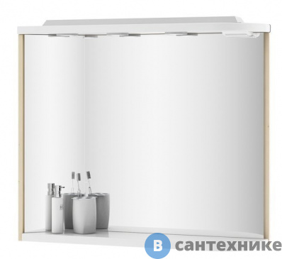 картинка Зеркало Ravak M 780 L береза/белая с полкой (X000000160)