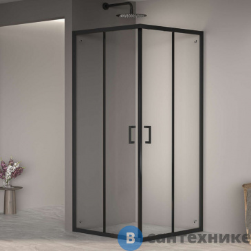картинка Душевое ограждение RGW PA-030B 90*90*195 чёрный/ прозрачное (3508103099-14), без поддона