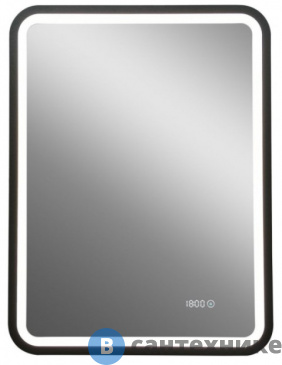 картинка Зеркало с подсветкой Art & MAX Genova 600x800 и часами AM-Gen-600-800-S-F-Т