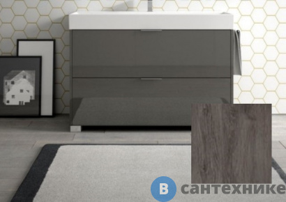 картинка Тумба с раковиной Sturm Normal 80х45х81 см напольная тёмное дерево (B7L284 BA992 + SIP)