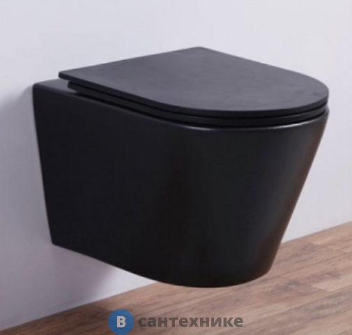 Унитаз подвесной ESBANO AMAPOLA (Matt Black)