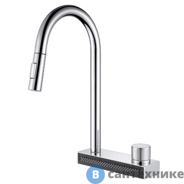 картинка Смеситель ABBER Wasser Kreis AF8114 для кухни с выдвижной лейкой, хром