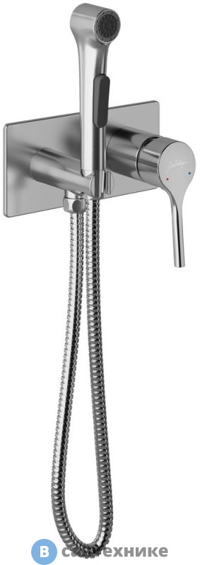 Смеситель Jacob Delafon Elate E25838-CP с гигиеническим душем на два отверстия, хром