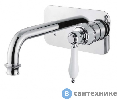 картинка Смеситель Cezares APHRODITE-BLSM2-01-Bi встраиваемый однорычажный, хром, ручки белыеСмеситель Cezares APHRODITE-BLSM2-01-Bi встраиваемый однорычажный, хром, ручки белые