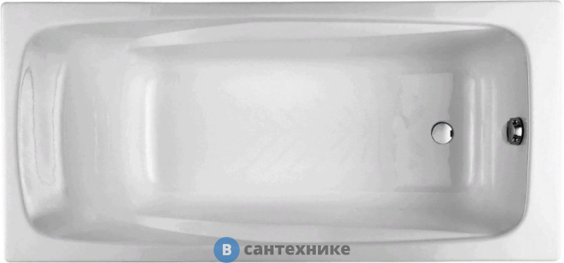 Чугунная ванна Jacob Delafon REPOS E2904 (180x85) б/ручек, без ножек и сифона