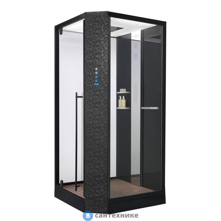 Душевая кабина Orans SR-89101LS Black, Long door handle (1000x1000x2200)