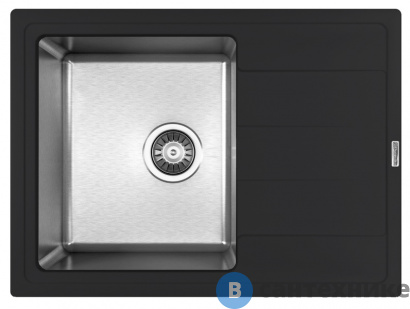 картинка Кухонная мойка FLORENTINA Комби 650, антрацит FSm (21.390.B0650.302)