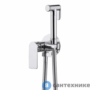 картинка Смеситель ABBER Weiss Insel AF8025 с гигиеническим душем, хром