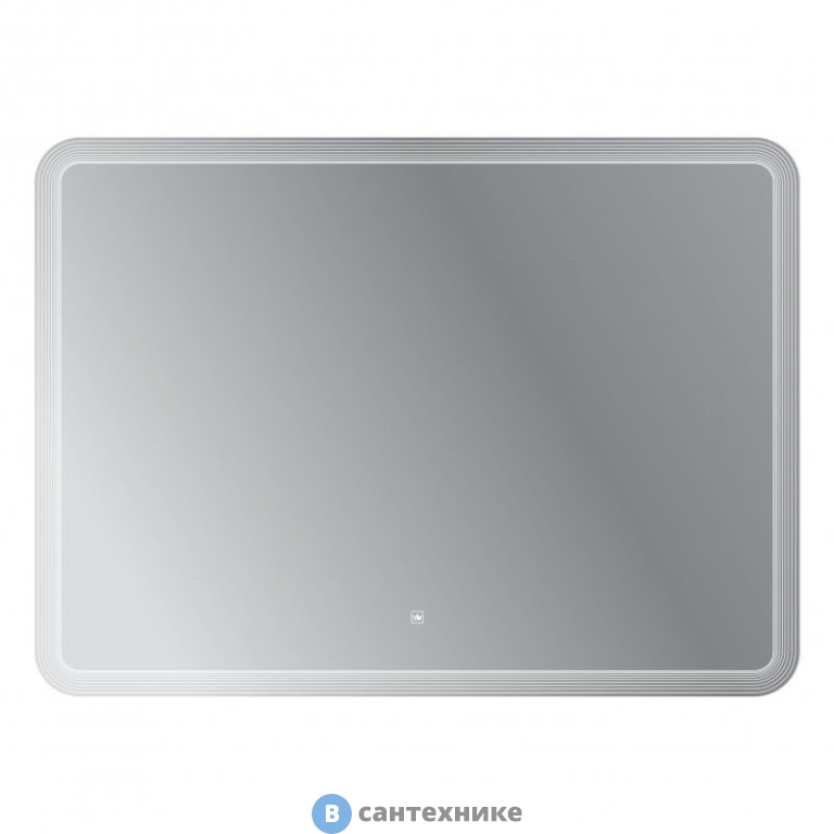 Зеркало Cezares с лазерной гравировкой, контурной подсветкой и сенсорным выключателем CZR-SPC-DUET-1000-800-LED-TCH, 12V, 220-240V, 1000x800x30