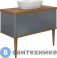 картинка Тумба с раковиной VOQ Maestro 100 anthracite&natural walnut (554507)