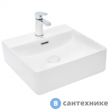 картинка Раковина WELTWASSER ELBACH 2177 MW накладная (матовая белая) /420х420х120/