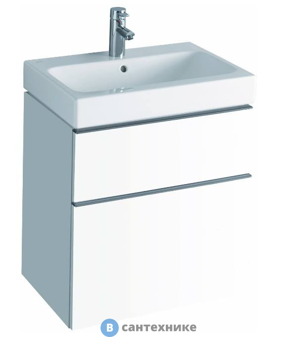 Тумба под раковину Geberit 840360000 ICON /595x620x477/ (белый глянец, лак)