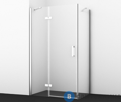 картинка Душевой уголок WasserKRAFT Aller 10H10L White, прямоугольник, с левой распашной дверью